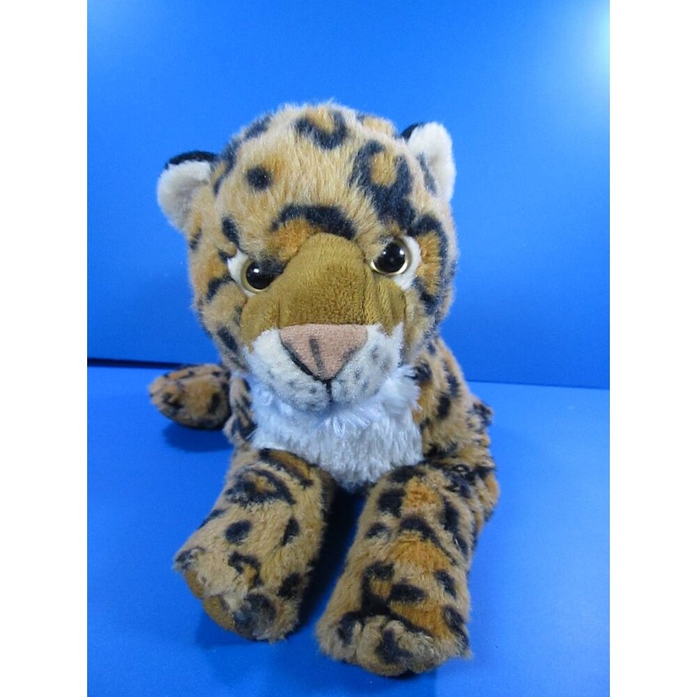 Wild Republic Laying Leopard Plush Toy Stuffed Animal 12"